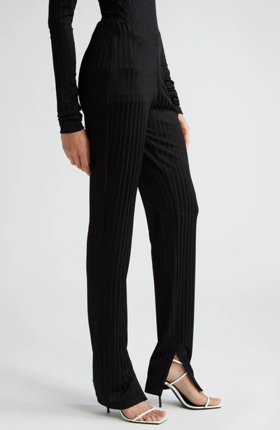 Bite Studios Split Hem Rib Pants In Black
