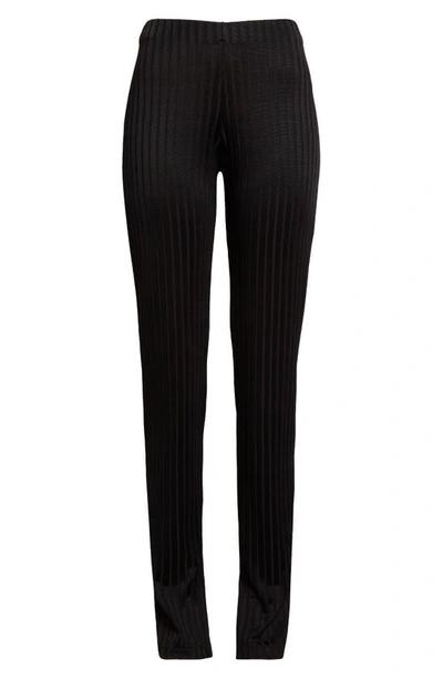 Bite Studios Split Hem Rib Pants In Black