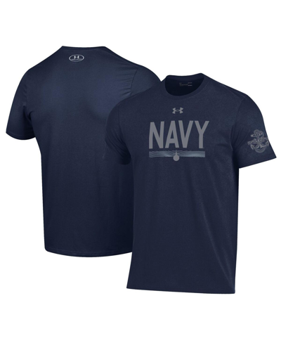 Shop Under Armour Men's  Navy Navy Midshipmen Silent Service T-shirt