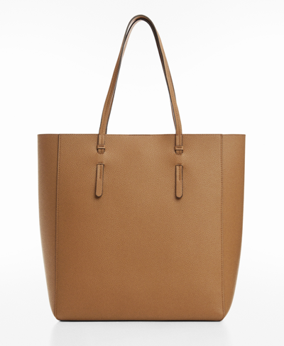 Shop Mango Women's Leather-effect Shopper Bag
