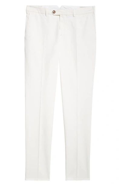 Shop Brunello Cucinelli Italian Fit Cotton Gabardine Chino Pants In C2200 White