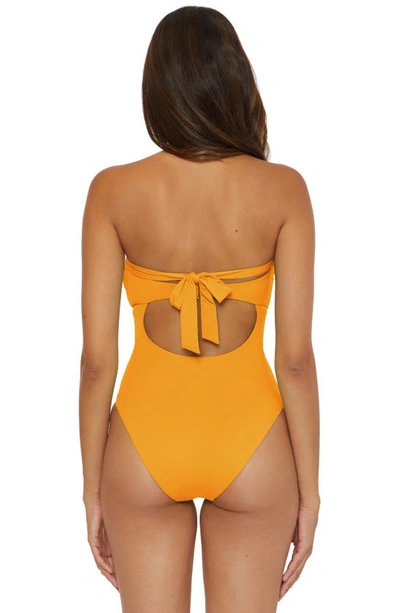 Shop Soluna Shell One-piece Swimsuit In Gold