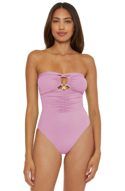 Shop Soluna Shell One-piece Swimsuit In Lavender