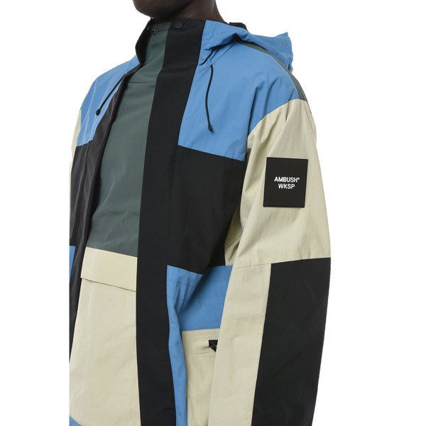 AMBUSH colour-block hooded jacket - Black