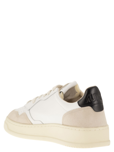 Shop Autry Medalist Low Leather And Suede Sneakers