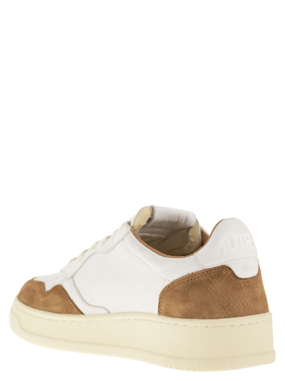 Shop Autry Medalist Low Sneakers In Goatskin And Suede