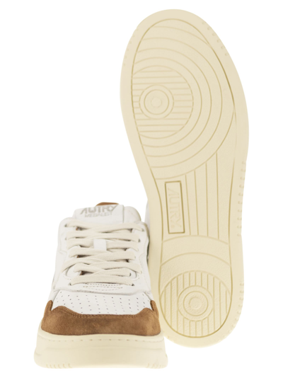 Shop Autry Medalist Low Sneakers In Goatskin And Suede