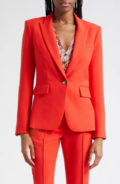 Shop Veronica Beard Cutaway Dickey Jacket In Flame