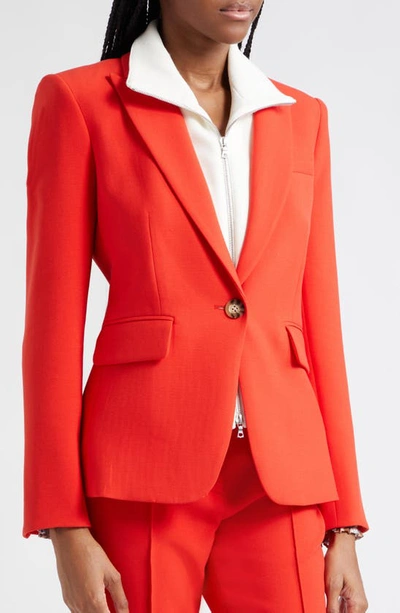 Shop Veronica Beard Cutaway Dickey Jacket In Flame