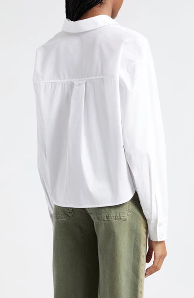 Veronica Beard Khai Cotton-blend Poplin Shirt In White