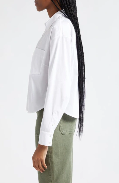 Veronica Beard Khai Cotton-blend Poplin Shirt In White