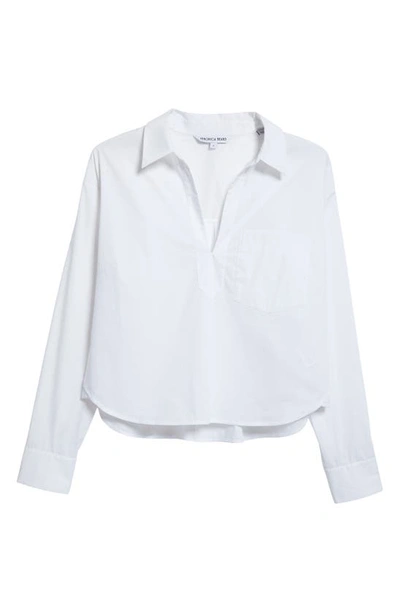 Veronica Beard Khai Cotton-blend Poplin Shirt In White