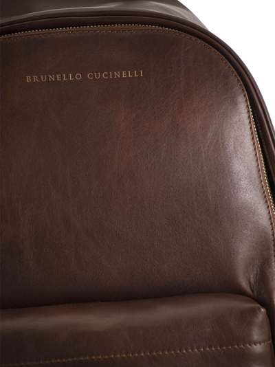 Shop Brunello Cucinelli Calfskin Backpack