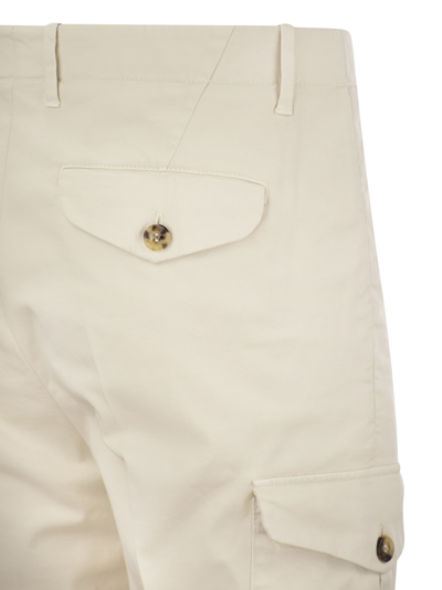 Shop Brunello Cucinelli Cotton Gabardine Trousers With Cargo Pockets