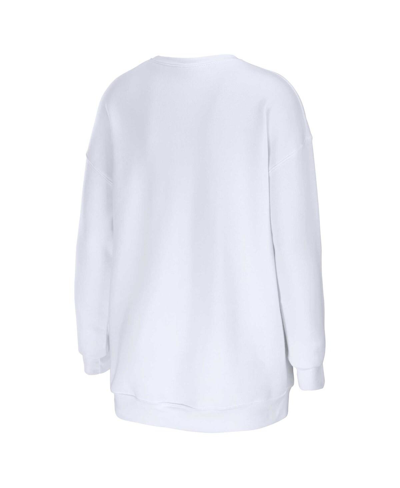 Wear By Erin Andrews White Los Angeles Rams Domestic Pullover Sweatshirt In White