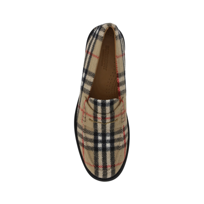 Shop Burberry Hackney Wool Loafers