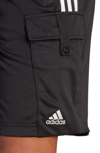 Shop Adidas Originals Tiro Aeroready Recycled Polyester Cargo Shorts In Black/ White