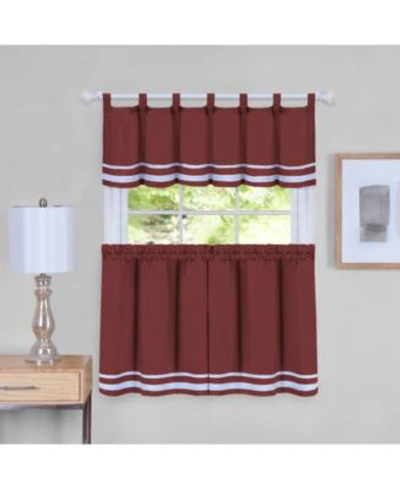 Shop Achim Dakota Window Curtain Tier Pair Valance Sets In Green