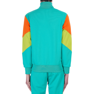 Palm Angels Color-block Track Jacket In Multicolor Polyester In Green
