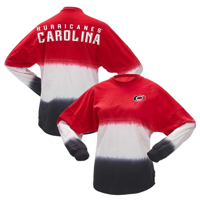 Shop Spirit Jersey Fanatics Branded Red/black Carolina Hurricanes Ombre Long Sleeve T-shirt