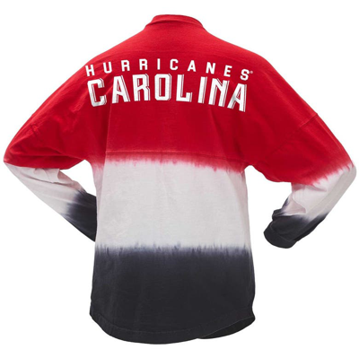 Shop Spirit Jersey Fanatics Branded Red/black Carolina Hurricanes Ombre Long Sleeve T-shirt