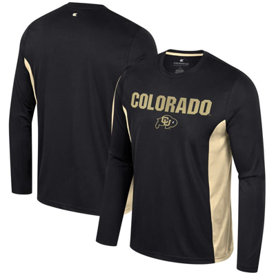 Shop Colosseum Black Colorado Buffaloes Warm Up Long Sleeve T-shirt