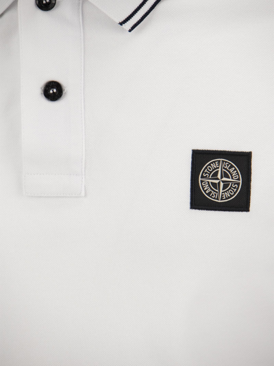 Shop Stone Island Slim Cotton Polo Shirt