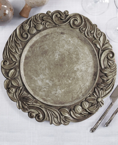 Shop American Atelier Serveware Cantera Charger Plates Set Of 4 In Silver
