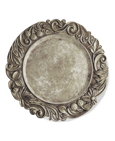 Shop American Atelier Serveware Cantera Charger Plates Set Of 4 In Silver