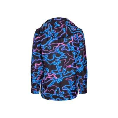 Shop Valentino Printed Hooded Jacket