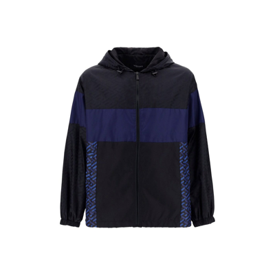 Shop Versace Hooded Windbreaker Jacket
