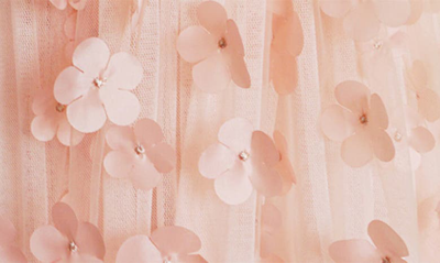 Shop Popatu 3d Flower Tulle Dress In Peach