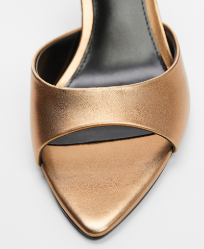 Shop Mango Women's Heel Non-structured Sandals In Copper
