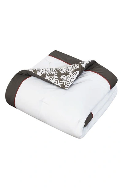 Shop Chic Naira 10-piece Reversible Bedding Set In Grey