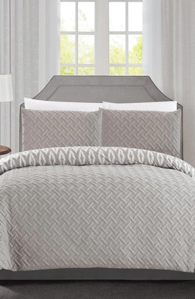 Shop Chic Maritoni Reversible Comforter Set In Silver