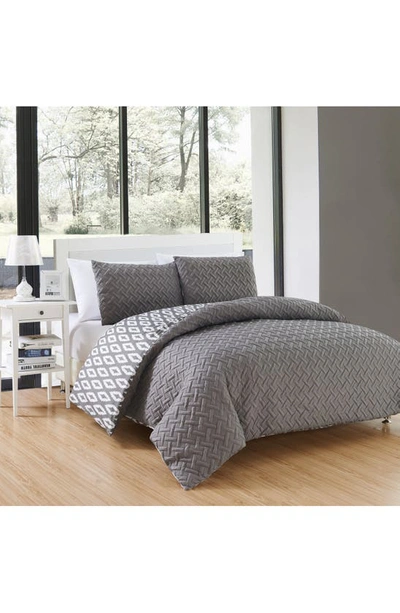 Shop Chic Maritoni Reversible Comforter Set In Grey