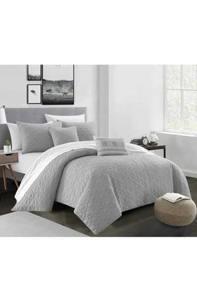 Shop Chic Delyth 5-piece Down Alternative Comforter Set In Grey