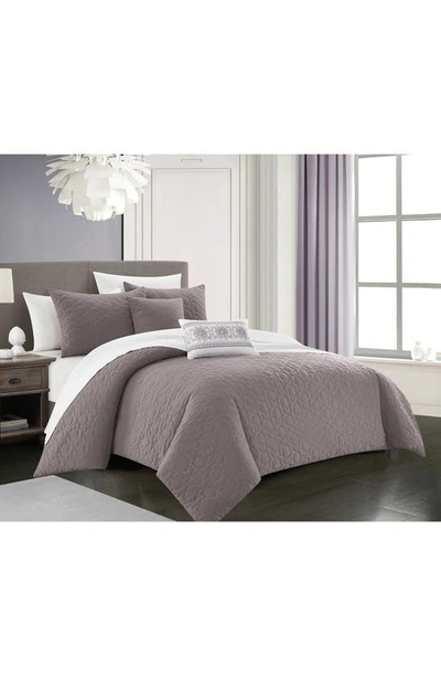 Shop Chic Davina Moretta Comforter, Sheet & Sham Set In Lavender