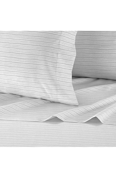 Shop Chic Carter Stripe 4-piece Sheet Set In Grey