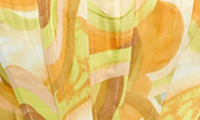 Bardot Tiani Swirl Print Corset Top In Yellow Swirl