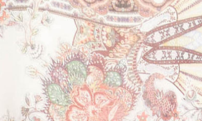 Karen Kane Paisley Print Cold Shoulder Scarf Top In Pai