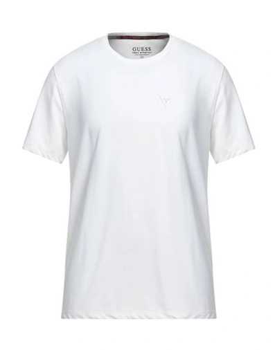 Shop Guess Man T-shirt White Size L Polyamide, Elastane