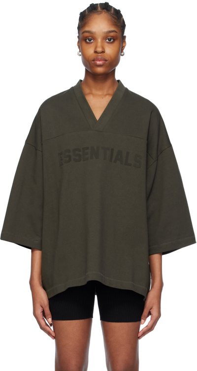 Shop Essentials Gray Football T-shirt In Ink
