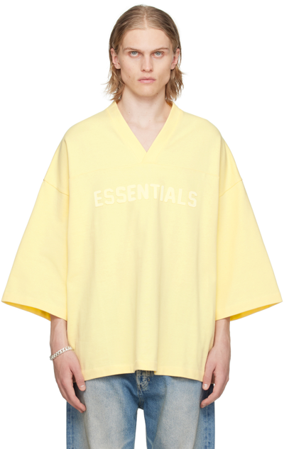 Shop Essentials Yellow Football T-shirt In Garden Yellow