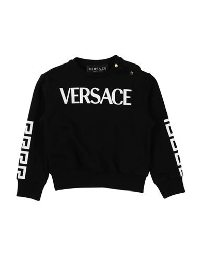 Shop Versace Young Newborn Boy Sweatshirt Black Size 3 Cotton, Elastane