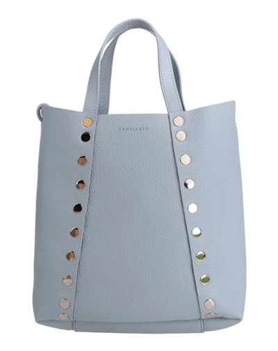 Shop Zanellato Woman Handbag Light Blue Size - Soft Leather