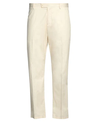 Shop Daniele Alessandrini Man Pants Cream Size 36 Cotton In White