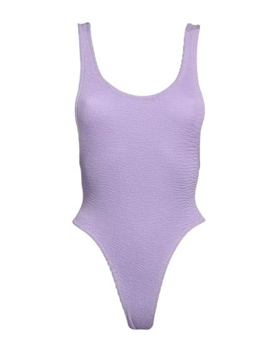 Shop Reina Olga Woman One-piece Swimsuit Lilac Size Onesize Polyamide, Elastane In Purple