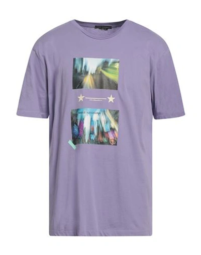 Shop Daniele Alessandrini Man T-shirt Purple Size Xxl Cotton