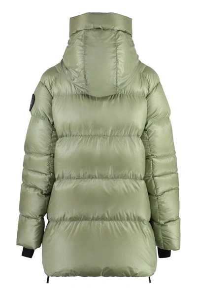 Shop Canada Goose Cypress Hooded Full-zip Down Jacket In Green